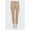 Beige wool and cashmere trousers
