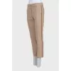 Beige wool and cashmere trousers