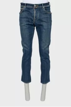 Men's Straight Button Jeans