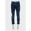 Men's straight fit button down jeans