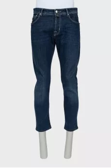 Men's straight fit button down jeans