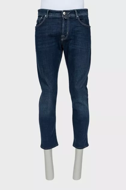 Men's straight fit button down jeans