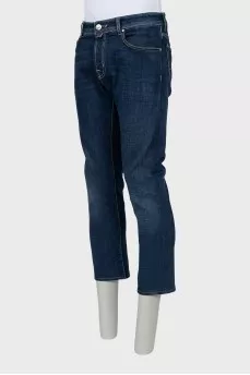 Men's straight fit button down jeans