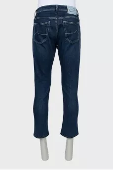 Men's straight fit button down jeans