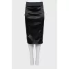 Black pencil skirt with elastic