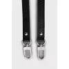 Thin leather belt for bag