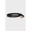 Black leather strap for bag