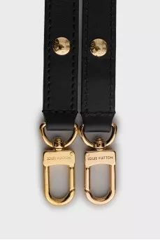 Black leather strap for bag