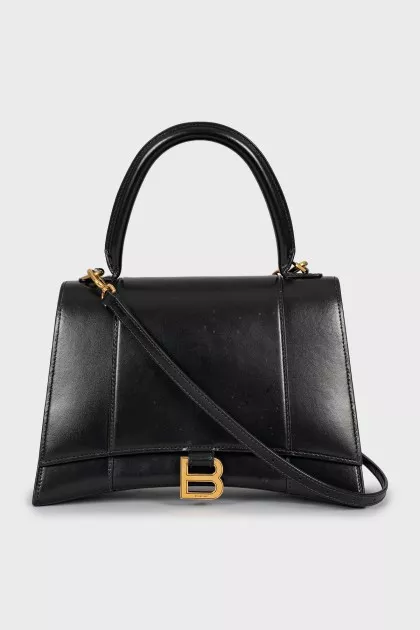 Hourglass leather bag
