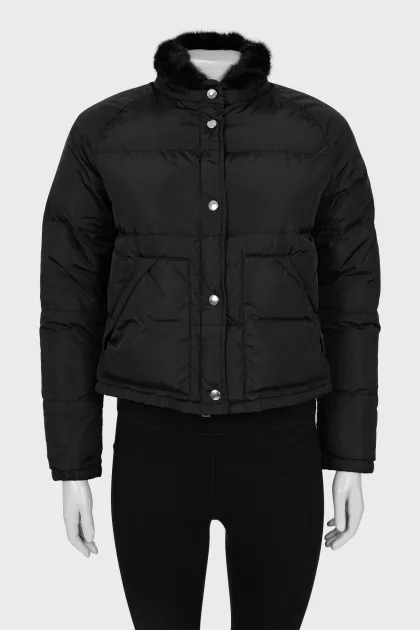 Vintage jacket with fur collar