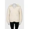 White wool sweater