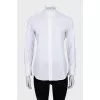 Blouse with ruffles on cuffs and collar