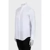 Blouse with ruffles on cuffs and collar