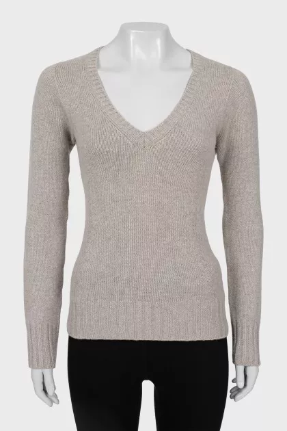 Cashmere V-neck sweater