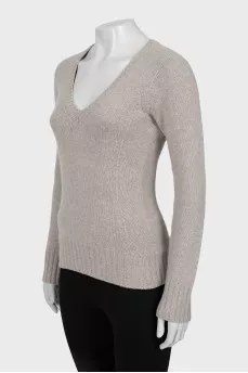 Cashmere V-neck sweater
