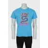 Men's blue printed t-Shirt