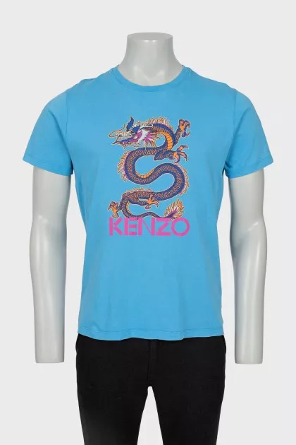 Men's blue printed t-Shirt