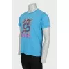 Men's blue printed t-Shirt