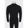 Men's black sweatshirt with embroidery