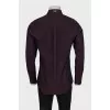Men's purple shirt with branded embroidery