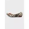 Leather ballet flats with animal print