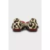 Leather ballet flats with animal print