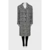 Knitted coat in black and white