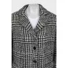 Knitted coat in black and white