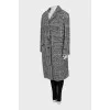 Knitted coat in black and white