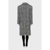 Knitted coat in black and white