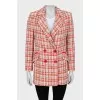 Textured double-breasted jacket