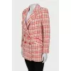 Textured double-breasted jacket