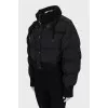 Cropped jacket with hidden hood