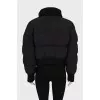 Cropped jacket with hidden hood