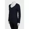 Fitted jumper with a relief pattern