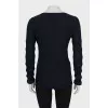 Fitted jumper with a relief pattern