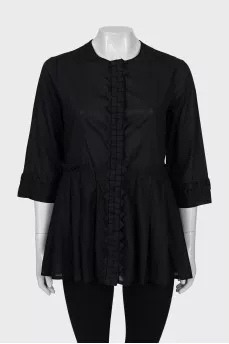 Fitted blouse with 3/4 sleeves