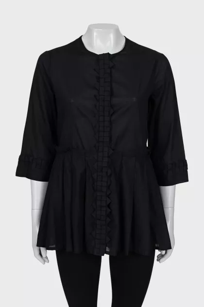 Fitted blouse with 3/4 sleeves