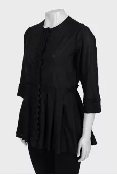 Fitted blouse with 3/4 sleeves