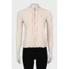 Fitted sweater with zip