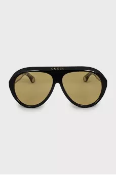 Black Frame Mask Sunglasses