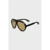 Black Frame Mask Sunglasses
