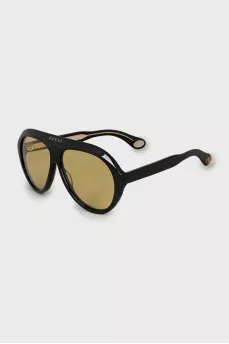 Black Frame Mask Sunglasses