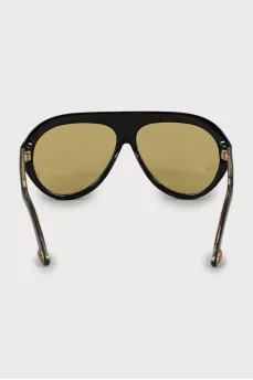 Black Frame Mask Sunglasses