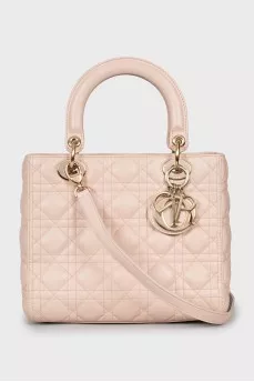 Розовая сумка Lady Dior