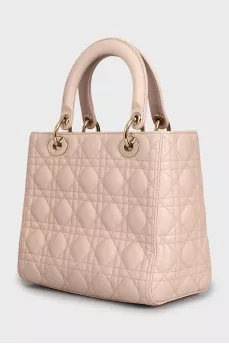 Розовая сумка Lady Dior