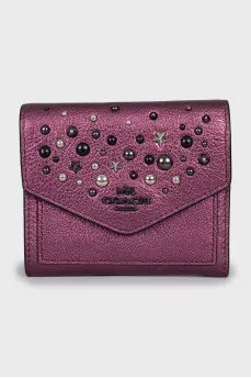 Purple leather wallet