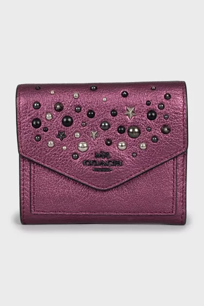 Purple leather wallet