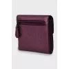 Purple leather wallet
