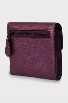 Purple leather wallet